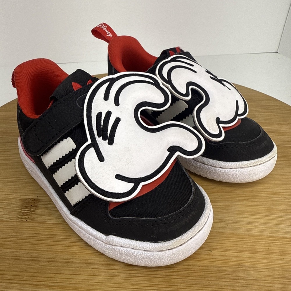 Adidas Originals Forum 360 Disney Mickey Mouse Shoes Size 7K Black/Red